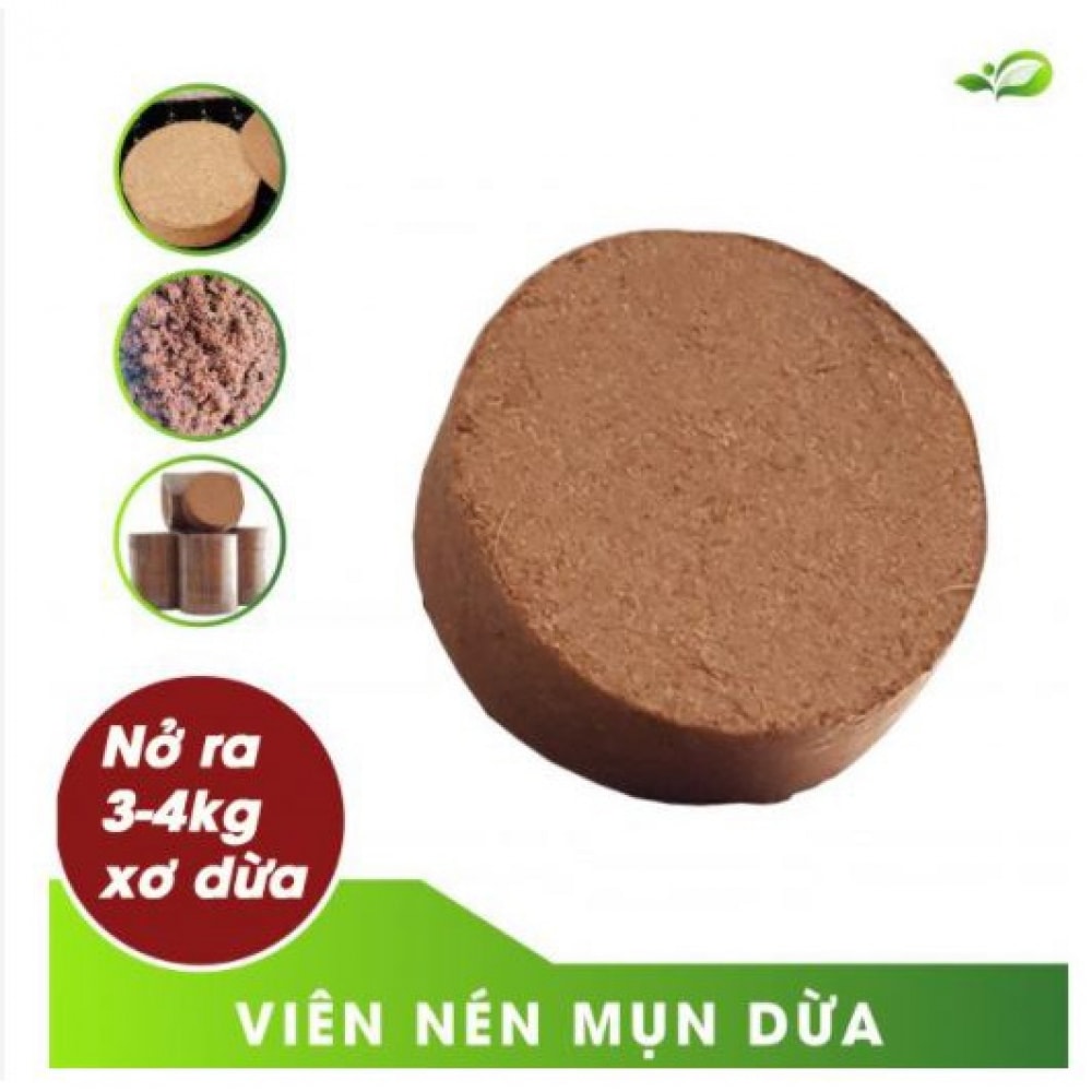 Đất Nén Hữu Cơ Mụn Xơ Dừa Ép Bánh Đã Qua Xử Lý