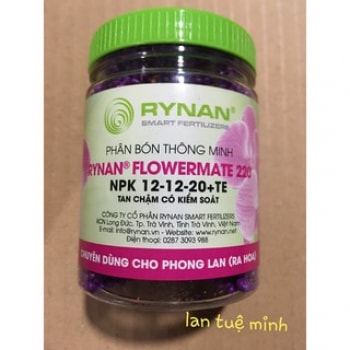 PHÂN BÓN THÔNG MINH RYNAN 220 NPK 12-12-20 Lọ 150g DÙNG CHO THỜI KÌ RA HOA, DƯỠNG HOA LÂU TÀN