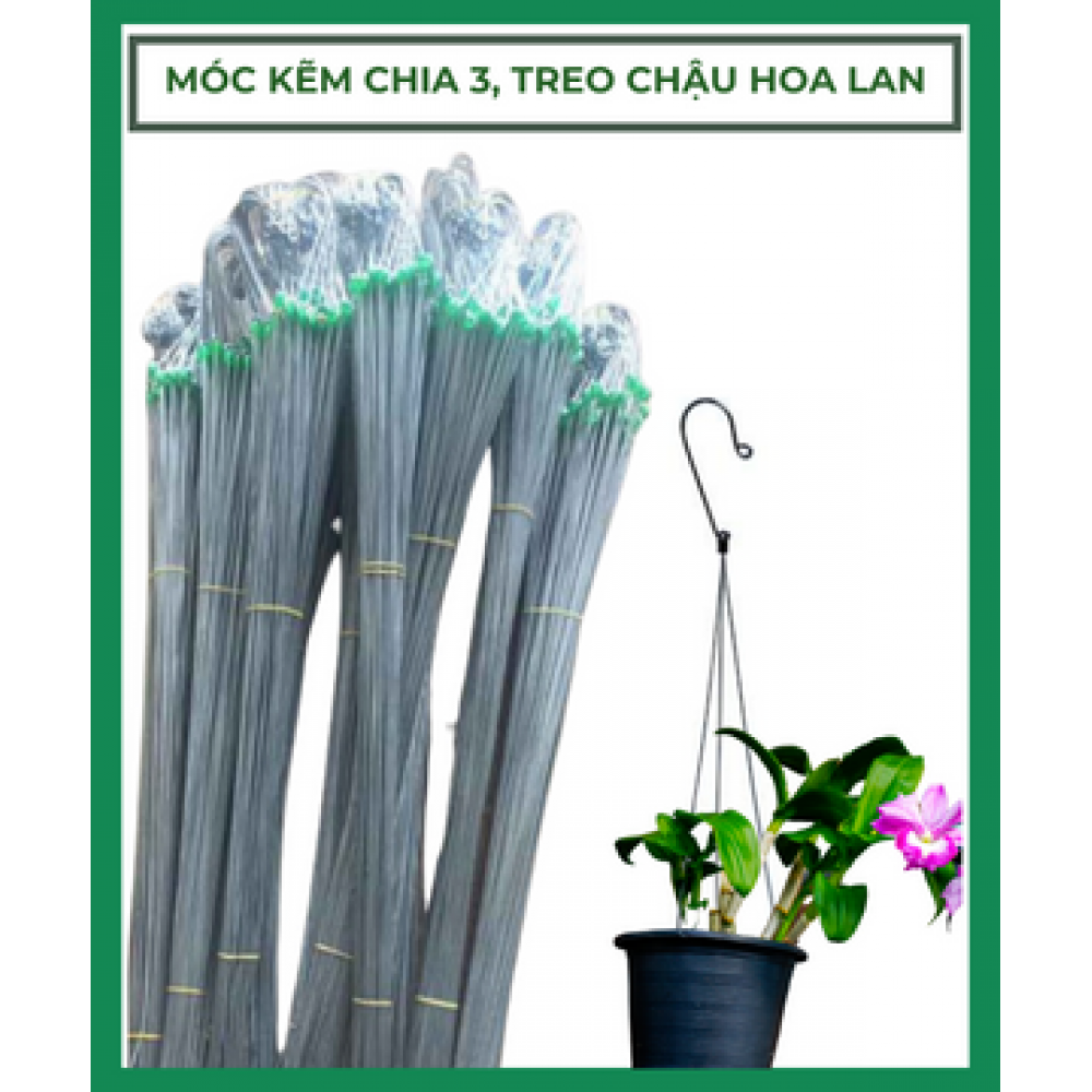 Móc Kẽm Chia 3 Treo Lan Dài 80cm