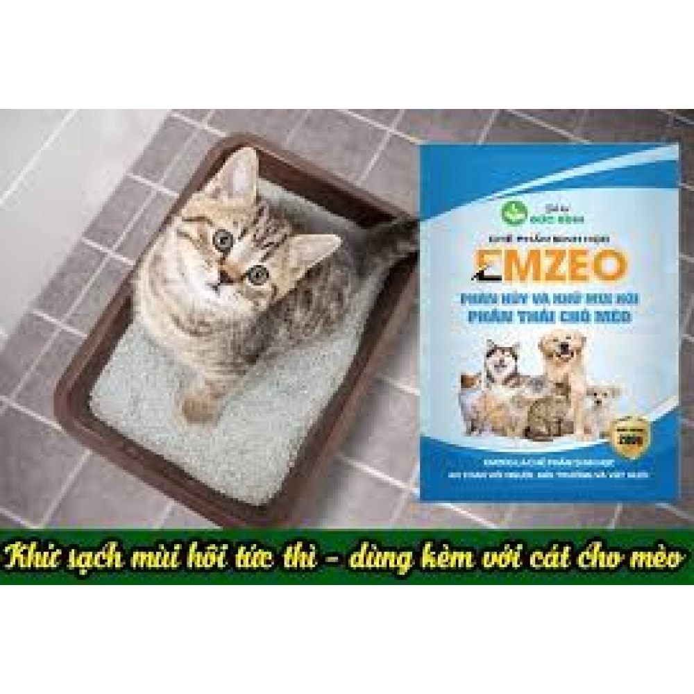 Chế Phẩm Vi Sinh EMZEO Đức Bình Gói 200g Khử Mùi Hôi Phân Chó Mèo Và Thú Cưng