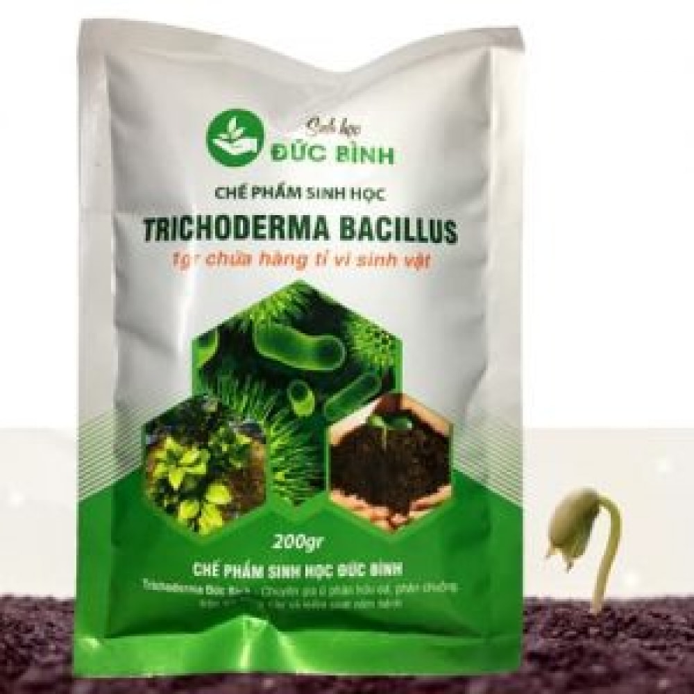 Nấm Đối Kháng Trichoderma Bacillus 200g Dùng Để ủ Phân Hữu Cơ Và Kiểm Soát Nấm Bệnh